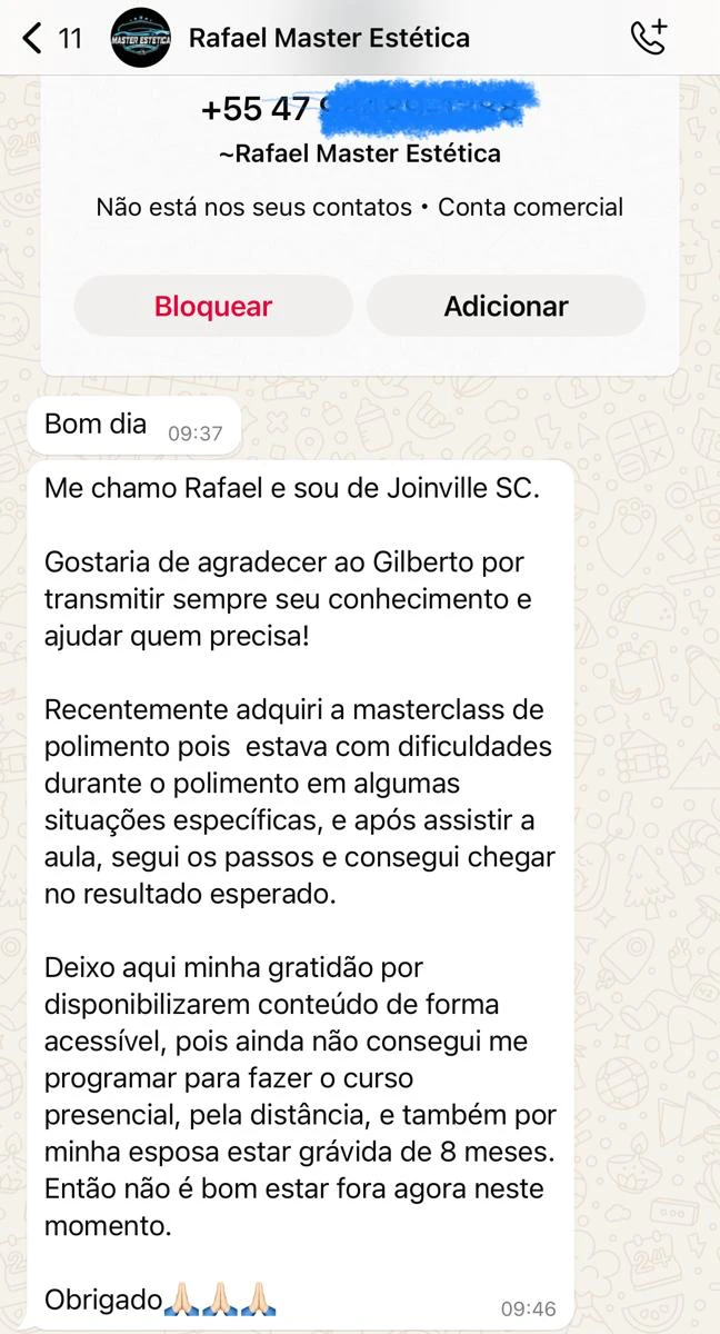 Depoimento de aluno de Joinville: seguiu o método e chegou no resultado esperado